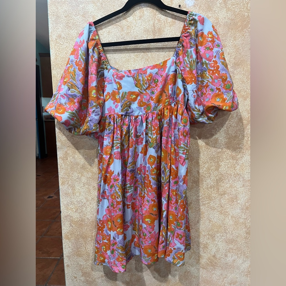 Shop Neighbor (by In The Beginning) Colorful Floral Babydoll Dress